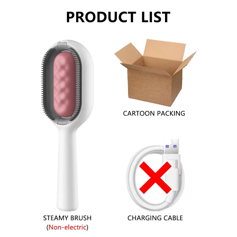 Steam Brush for Cat Dog Comb Electric Spray Removes Hair Cat Brush Soft Silicone Massage Grooming Comb Pet Accessories Supplies