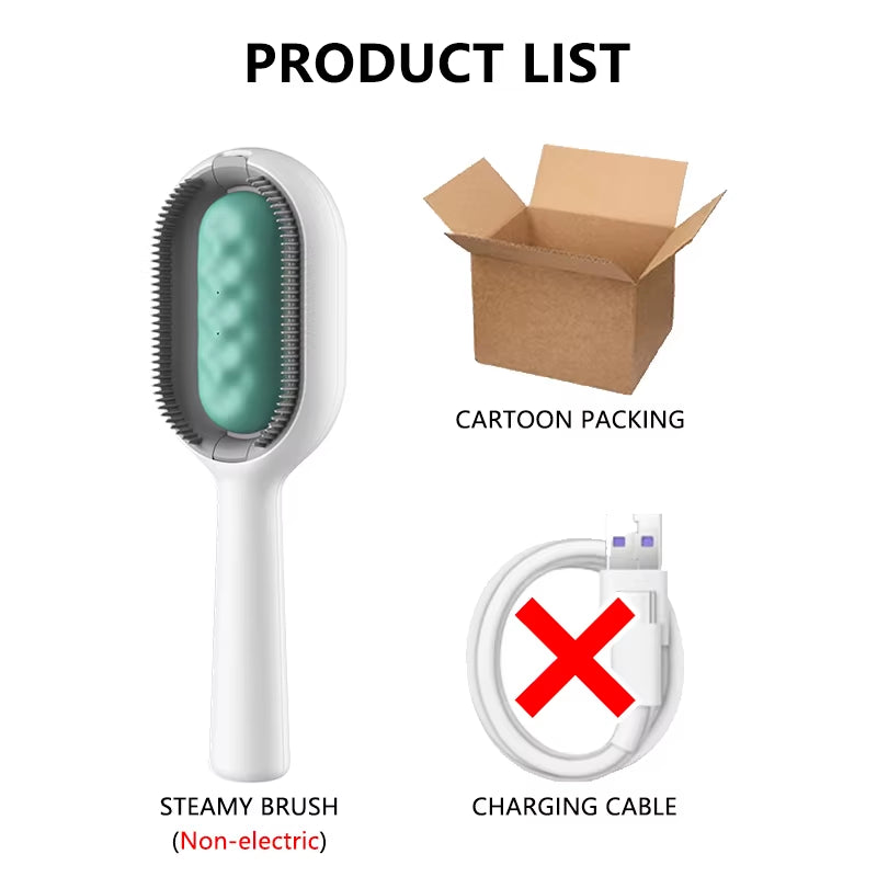 Steam Brush for Cat Dog Comb Electric Spray Removes Hair Cat Brush Soft Silicone Massage Grooming Comb Pet Accessories Supplies