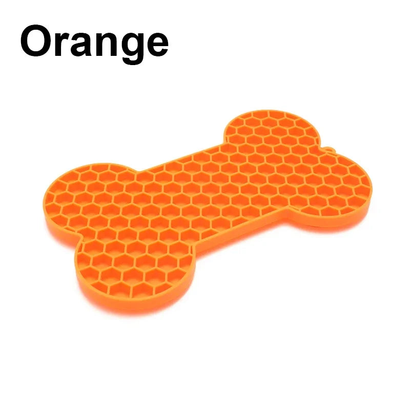 Bone-Shaped Silicone Dog Lick Pad Relieve Boredom & Anxiety with Delicious Treats Slow Eating Lickmat Feeding Dog Lick Mat