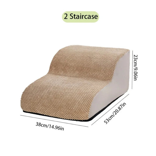 Ramp Stairs Dog Cat Stair Non-Slip Pet Ramp Stairs Dog Ramp for Bed Pet Dog Steps2/3 Tiers Training Stair Removable Washable