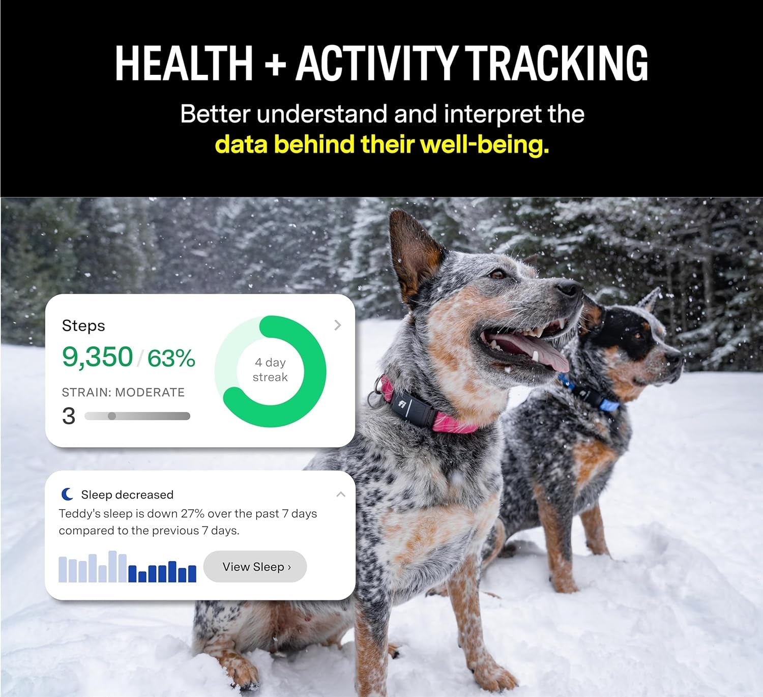 Series 3 Smart Dog Collar - GPS Dog Tracker and Activity & Health Monitor, Waterproof, LED Light, Escape Alerts, Nationwide Coverage [Free 1 Year Membership] (Pink, Small)